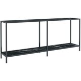  Konzolni stol crni 180 x 35 x 75,5 cm od kaljenog stakla | shoptok.hr