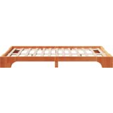  Okvir za krevet Smeđa boja voska Puno drvo 120 x 190 cm Čvrsto | shoptok.hr