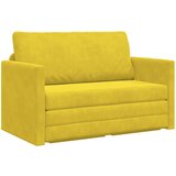 vidaXL Kauč na podu na razvlačenje 2-u-1 Žuti 124x204x61 cm Baršun | shoptok.hr