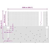vidaXL zavarena žičana ograda s 11 U stupova Zelena 0.4x25 m Čelik | shoptok.hr