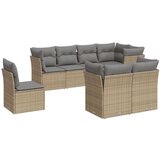  8-dijelni set vrtnih sofa od poliratana s jastucima bež | shoptok.hr