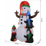  Snjegović s pingvinima LED 180 cm | shoptok.hr