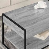 vidaXL Klubska miza Siva Sonoma 80 x 50 x 40 cm Konstruiran les | Shoptok.si