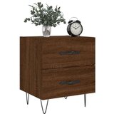  Nočna omarica rjavi hrast 40x35x47,5 cm inženirski les, (20808786) | Shoptok.si