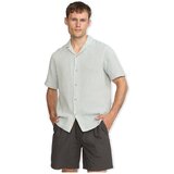 Rvlt Revolution Srajce z dolgimi rokavi Short Sleeved Cuban Shirt 3166 - Blue Modra | Shoptok.si