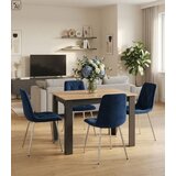 Libra stolica - tamnoplavi baršun / kromirane noge x 3 | shoptok.hr