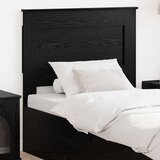 vidaXL Vzglavje z vzglavjem Črna Orehovina 80 cm Konstruiran les | Shoptok.si
