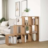  Pregrada/regal za knjige 3 razina hrast 137 5x29x103 5cm drveni | shoptok.hr