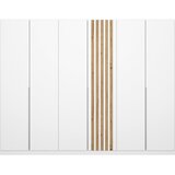 Modern Living Omara S Klasičnimi Vrati Lamella, Bela, Barva Hrasta | Shoptok.si