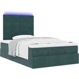 vidaXL Okvir za krevet s madracima tamnozeleni 120x190 cm baršunasti | shoptok.hr