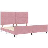  Krevet Ružičasti 200x200 cm Baršun | shoptok.hr