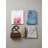 Sinsay Pamučna majica s cvjetnim uzorkom | shoptok.hr