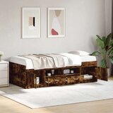 vidaXL Dnevni krevet s ladicama boja dimljenog hrasta 90x200 cm drveni | shoptok.hr
