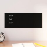 vidaXL Stenska magnetna tabla črna 50x20 cm kaljeno steklo | Shoptok.si