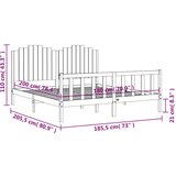  Okvir kreveta s uzglavljem 180 x 200 cm od masivnog drva | shoptok.hr