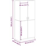  Ormar Staro drvo 80x52x180 cm Konstruirano drvo | shoptok.hr