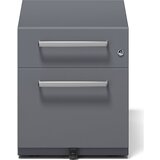 BISLEY Pomični predalnik Note™, 1 predal za obešalne mape, 1 univerzalni predal, VxŠxG 495 x 420 x 775 mm, z ročajem, antracitno siv | Shoptok.si
