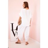 Kesi Włoski Viscose blouse + pants set white | Eponuda.ba