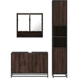 vidaXL 3-dijelni set kupaonskog namještaja boja smeđeg hrasta drveni | shoptok.hr