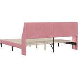  Krevetna konstrukcija Ružičasta 200 x 200 cm Baršun | shoptok.hr