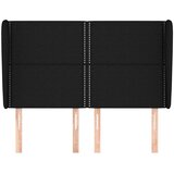  Uzglavlje s ušima crni 147x23x118/128 cm od tkanine | shoptok.hr