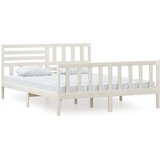 The Living Store Posteljni okvir bel iz trdnega lesa 160x200 cm - Posteljni Okvir, (21526077) | Shoptok.si