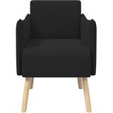  Ukrasna fotelja Crna Zrnasti baršun | shoptok.hr