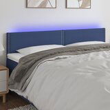 The Living Store LED posteljno vzglavje modro 160x5x78/88 cm blago - LED Vzglavje, (21660289) | Shoptok.si