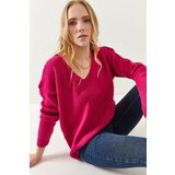 Olalook Sweater - Pink - Regular fit Cene
