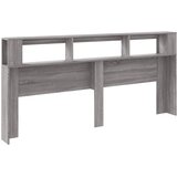  LED uzglavlje boja hrasta 220x18,5x103,5 cm konstruirano drvo | shoptok.hr
