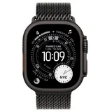 watch ultra 3 cellular 49mm black titanium case with black titanium milanese loop – medium (mf1q4se/a)