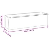  Kutije za cvijeće za euro palete 12 kom sive 36x13,5x9,5 cm PP | Eponuda.com