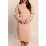 Fenzy Široka Midi Haljina S Dugim Rukavima, Boje Marelice | shoptok.hr