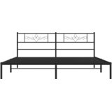  Metalni okvir za krevet s uzglavljem crni 180x200 cm | shoptok.hr