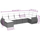  7-dijelni set vrtnih sofa svjetlosivi od poliratana | shoptok.hr
