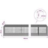  Gabion s žicom debljine 5 mm i mrežom 5x5 cm 1150x100x50 cm - 100 cm 50 cm 1150 cm | shoptok.hr