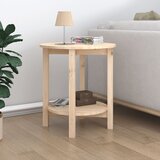 vidaXL Klubska mizica Ø 55x60 cm trdna borovina Cene
