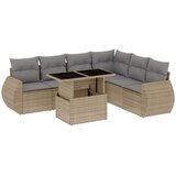 vidaXL 7-dijelni set vrtnih sofa od poliratana s jastucima bež | shoptok.hr