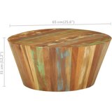 vidaXL Stolić za kavu Ø 65 x 31 cm od masivnog obnovljenog drva | shoptok.hr