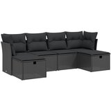  The Living Store Vrtna sedežna garnitura 6-delna z blazinami črna poli ratan - Vrtna Sedežna Garniture, (21443323) | Shoptok.si