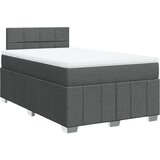  Krevet box spring s madracem tamnosivi 120 x 190 cm tkanina Slike