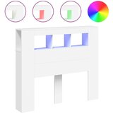 VidaXL LED posteljno vzglavje belo 120x18,5x103,5 cm inženirski les Slike