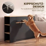  Komoda bife veliki pretinac za ormar polica na 3 razine ladica crna 110 x 29 5 x 82 cm | shoptok.hr