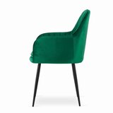  LUGO stolica od zelenog baršuna s crnim nogama x 1 | shoptok.hr