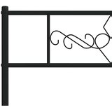  Metalni okvir kreveta uzglavlje i podnožje crni 100x200 cm | shoptok.hr