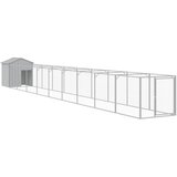  Kućica za pse s krovom svjetlosiva 117 x 1017 x 123 cm čelična | Shoptok.si