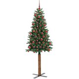  Mršavo božićno drvce Zelena 180 cm PVC i čvrsto drvo bora | Eponuda.com