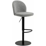 Actona Črn/siv barski stol z nastavljivo višino (višina sedeža 55 cm) Patricia –
