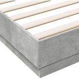  Posteljni okvir z LED diodami betonsko siv 200x200 cm, (21095341) | Shoptok.si