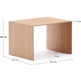 Kave Home Stranska mizica v hrastovem dekorju 40x55 cm Litto – | Shoptok.si